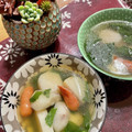 青空にうかぶくも's cooksnap of when they made 里芋とソーセージのビーフコンソメスープ.