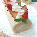 ＊naｰno＊'s cooksnap of when they made いちごチョコロールケーキ.