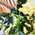 yu228's cooksnap of when they made ほうれん草と卵の炒めもの♡.