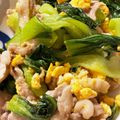 野菜食べたいママ's cooksnap of when they made 卵入り☆豚とチンゲン菜の中華風炒め.