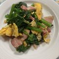 バウンド's cooksnap of when they made ほうれん草　たまご　ベーコン　洋風ソテー.