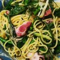 純子50Plus's cooksnap of when they made のびると菜の花のパスタ.