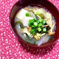 ふたごゆき's cooksnap of when they made なめこ 豆腐 ワカメ 油揚げのお味噌汁♡.