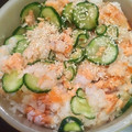 クラッキ's cooksnap of when they made 子供大好き☆鮭とキュウリの簡単ちらし寿司.