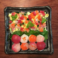 こつゆ514's cooksnap of when they made 海鮮ちらし寿司＆手毬寿司セット盛り付け方.