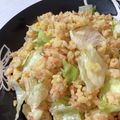 しげその's cooksnap of when they made パパっと作れる！簡単　鮭レタスチャーハン.