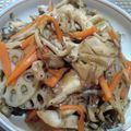 ひっこ's cooksnap of when they made 【簡単一品】舞茸とレンコンのきんぴら*+.
