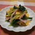 DELFT★BLUE's cooksnap of when they made 小松菜とベーコンのふんわり卵炒め.