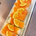 おりぼぶ's cooksnap of when they made 簡単サーモン＆アボカド＆クリチ押し寿司♪.