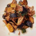 プラハの街並み's cooksnap of when they made ナスとオクラと豚肉のポン酢炒め.