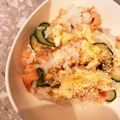 奈々1258's cooksnap of when they made 鮭と卵の混ぜ寿司.