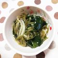 ﾁｲﾁｬﾝﾏﾏ's cooksnap of when they made めかぶとわかめの酢玉ねぎ和え♪.