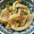 なつっこりー's cooksnap of when they made 新玉ねぎとツナきゅうりのポンマヨ和え☆.