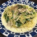 クックGV7K3E☆'s cooksnap of when they made ☆ほうれん草とベーコンのクリームパスタ☆.