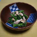 バカリャウ's cooksnap of when they made 簡単☆わさび菜とムネ肉のマヨおひたし.