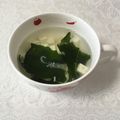 puniＫ's cooksnap of when they made 注ぐだけ♡豆腐とワカメのスープ.