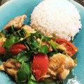 2michi's cooksnap of when they made 鶏肉とトマト、香菜のエスニック炒め.