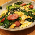 かなりんココりん's cooksnap of when they made 簡単！ウインナーと小松菜の中華炒め.