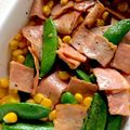 mauzai's cooksnap of when they made スナップエンドウとベーコンのガリバタ炒め.