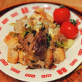 Yui_Tokari's cooksnap of when they made チンゲン菜と豚肉と厚揚げのオイスター炒め.