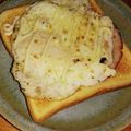 ブランシュkuu's cooksnap of when they made 目玉焼きハムトースト.