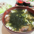 イベ長's cooksnap of when they made 磯香る☆青海苔と椎茸と豆腐のお吸い物★.
