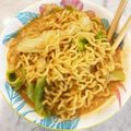 PinkyTexas's cooksnap of when they made からうまっ！辛ラーメンでもやしの担々麺.