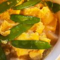miolily's cooksnap of when they made 麺つゆで簡単♪絹さやとお麩の卵とじ.