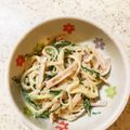 ユズケン's cooksnap of when they made 水菜＆ハム＆春雨の胡麻マヨサラダ♪.