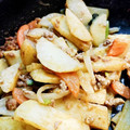 midyuri's cooksnap of when they made 小松菜とじゃがいものカレー炒め.