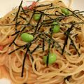クックYNAD48☆'s cooksnap of when they made 明太子パスタ。青じそドレッシングで♪.