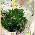 海理ママ's cooksnap of when they made レンジでチン！ほうれん草ごま和え.