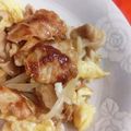 徒然ひろにゃ♪'s cooksnap of when they made 節約ガッツリ飯　もやしと豚肉玉子炒め.