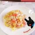 Newチヨコっと♪'s cooksnap of when they made クレソルだけ～♡かにかまとキャベツ炒め★.