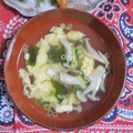 mmameco's cooksnap of when they made ワカメとしめじでふんわり卵のお吸い物☆.