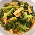 ＊choco＊'s cooksnap of when they made わさび菜／からし菜と油揚げのさっと煮.