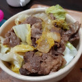 もかもかと's cooksnap of when they made すき焼きのタレで★牛肉、白菜の卵煮丼.