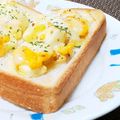 り～たん。's cooksnap of when they made ゆで卵マヨネーズのチーズトースト.