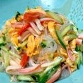 ♡Riochan♡'s cooksnap of when they made しらたき胡瓜カニカマ卵で冷やし中華の味。.