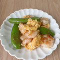 まこさんど's cooksnap of when they made エビ卵スナップエンドウのオイスター炒め.
