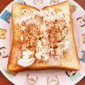 なーなちゃん's cooksnap of when they made カッテージチーズ&シナモントースト.