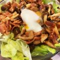 ﾅｵﾌﾟ's cooksnap of when they made 温玉のせ♪きのこベーコンレタスのサラダ.