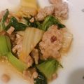 クックS5N2AF☆'s cooksnap of when they made セロリ大量消費！小松菜とセロリの挽肉炒め.