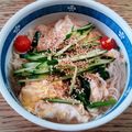 ポニーリボン's cooksnap of when they made ニラ玉トマトの中華そうめん♪きゅうりも♪.