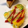ばたみそーぱん☆'s cooksnap of when they made ウインナーとピーマンのチーズオムレツ.