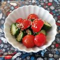 ☆hikonyan☆'s cooksnap of when they made ＊ミニトマトと胡瓜の酢の物＊.