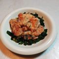 お山のエイ's cooksnap of when they made ほうれん草と鶏むね肉の味噌クリーム煮.