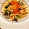 時短オサレご飯OL's cooksnap of when they made イクラとスモークサーモンのクリームパスタ.