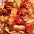 じょりのすけ's cooksnap of when they made ベーコンとしめじのトマトパスタ*+.