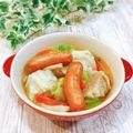Satoco❋'s cooksnap of when they made 冷凍しゅうまいで！野菜たっぷりスープ☆.